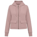 Dames Hoodie Full Zip Native Spirit Ecologisch NS409 Petal Rose